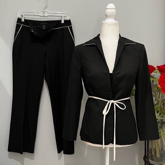 NEW The Limited 90s Classic Longline Structured Hourglass Pantsuit Midi Skirt 4 - Picture 5 of 16